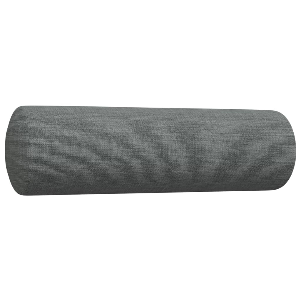 Ensemble de canapés 3 pcs coussins décoratifs gris foncé tissu - XIOS