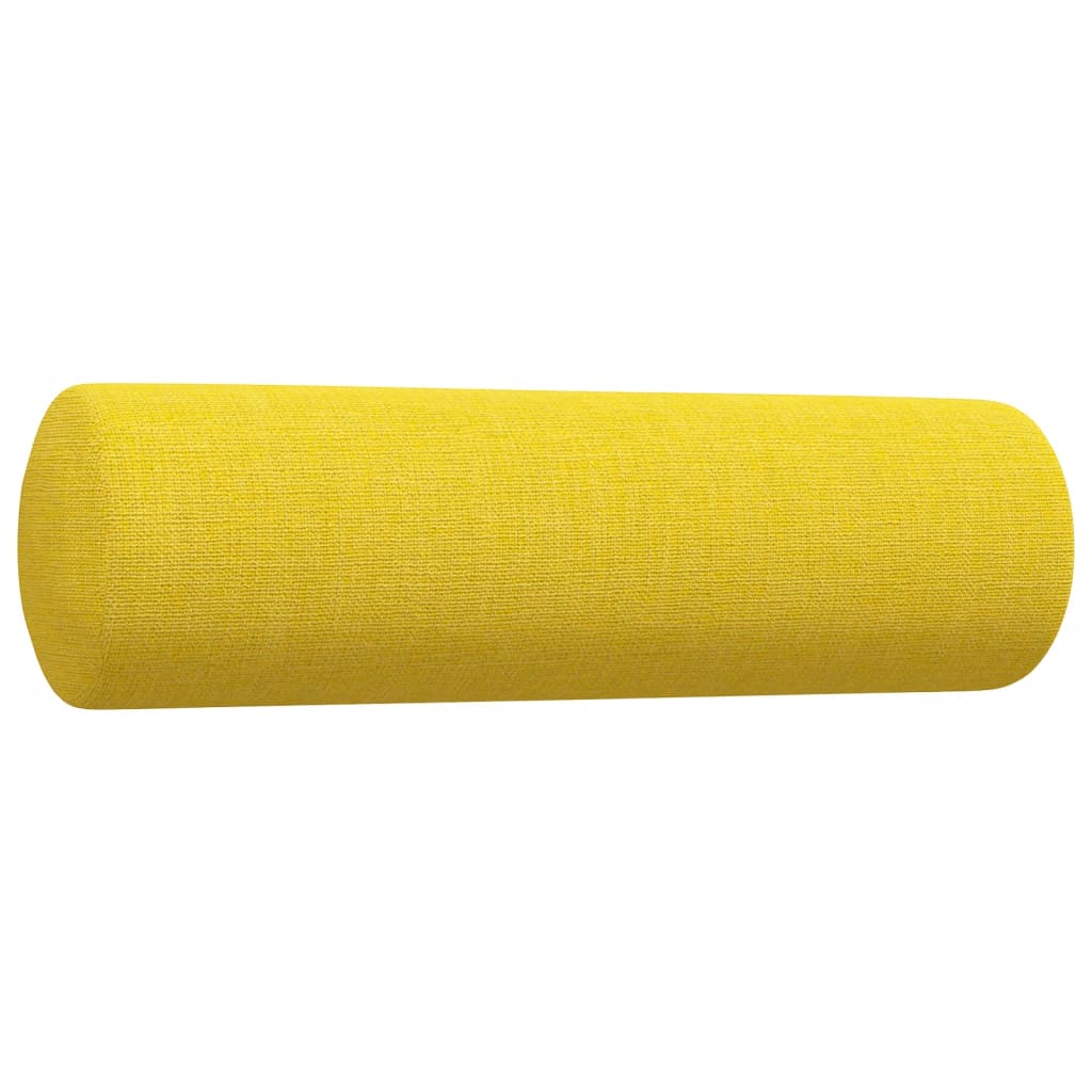 Ensemble de canapés 3 pcs coussins décoratifs jaune clair tissu - XIOS