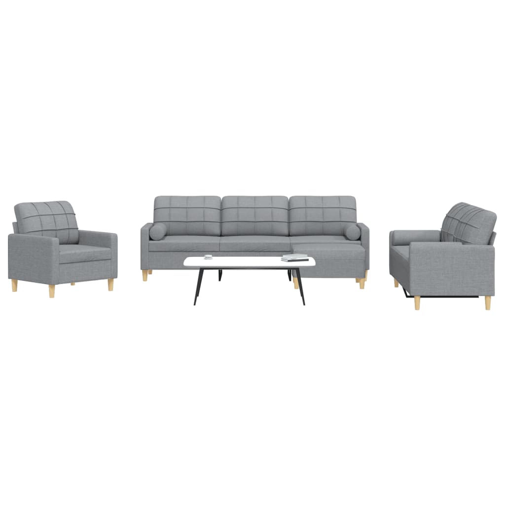 Ensemble de canapés 4 pcs repose-pied et coussins décoratifs - XIOS