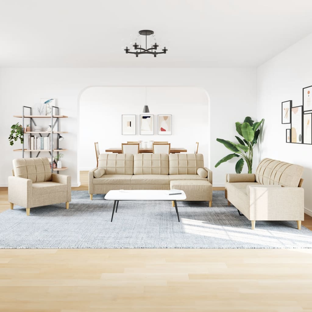 Ensemble de canapés 4 pcs repose-pied et coussins décoratifs - XIOS