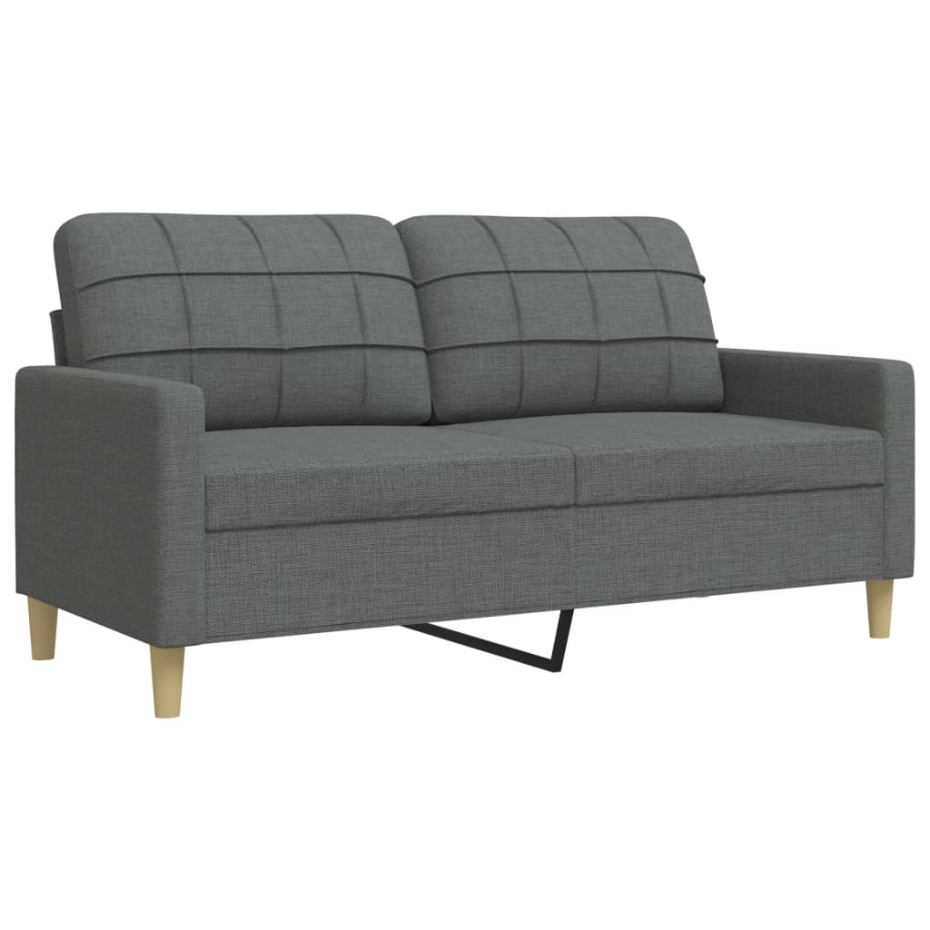 Ensemble de canapés 2 pcs gris foncé tissu - XIOS