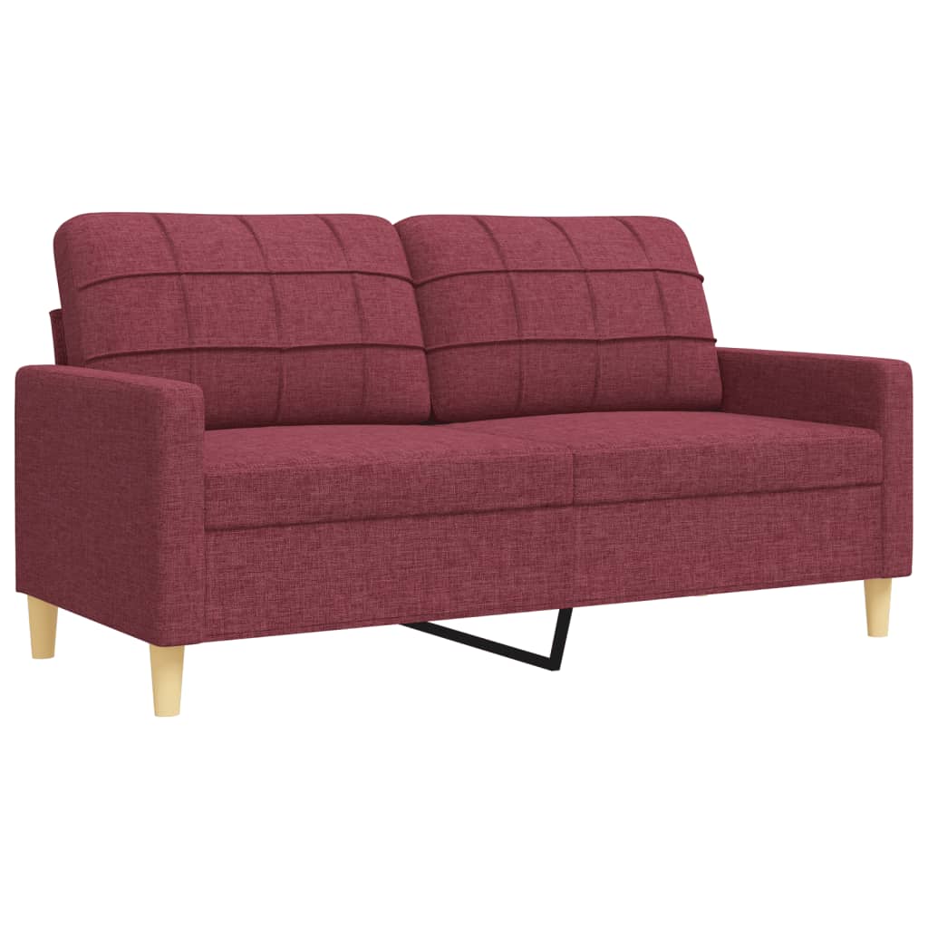 Ensemble de canapés 2 pcs rouge bordeaux tissu - XIOS