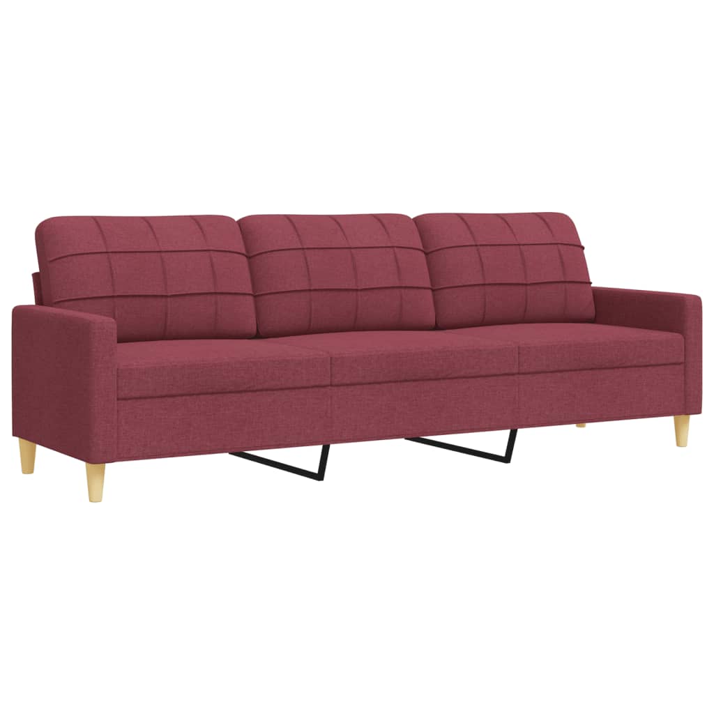 Ensemble de canapés 2 pcs rouge bordeaux tissu - XIOS
