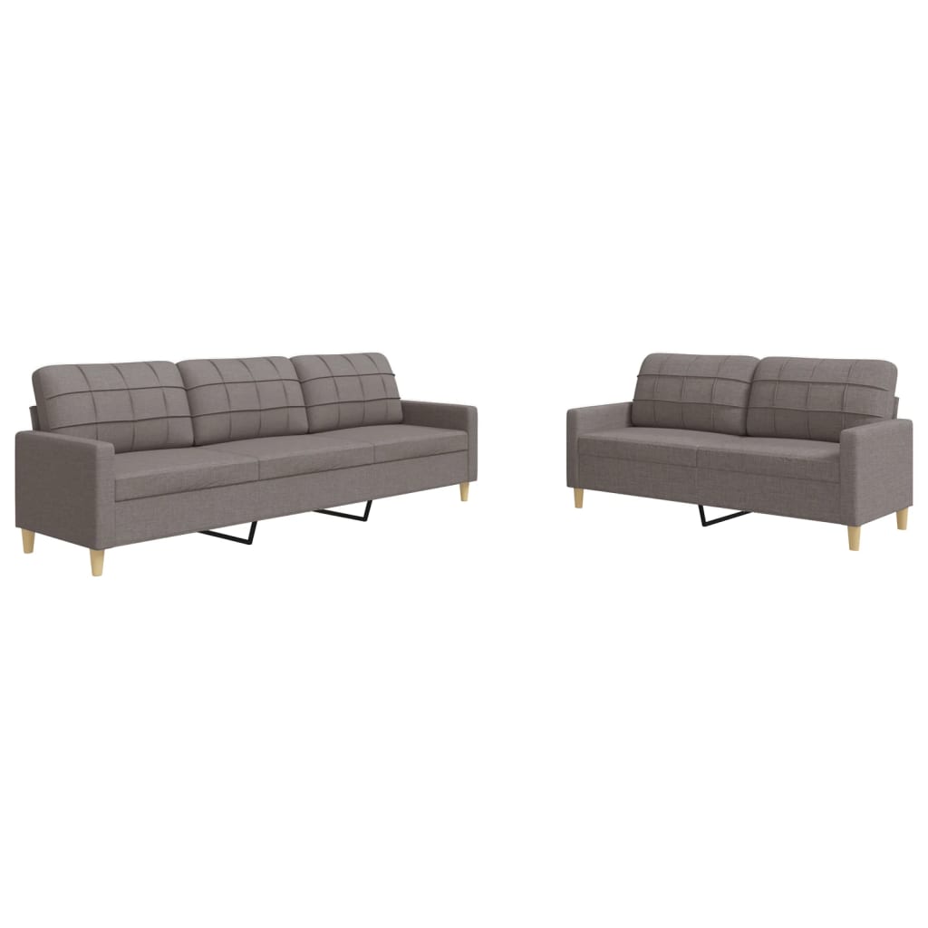 Ensemble de canapés 2 pcs taupe tissu - XIOS