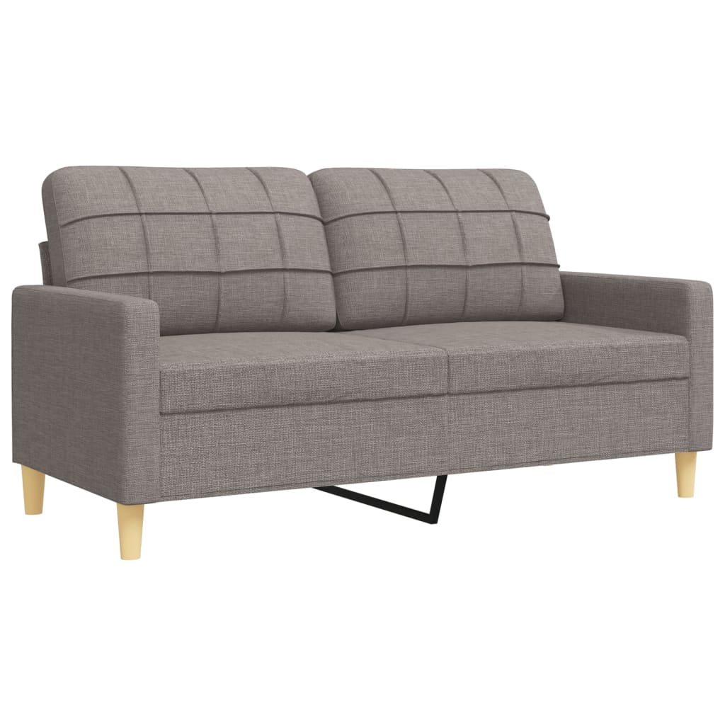 Ensemble de canapés 3 pcs avec repose-pied taupe tissu - XIOS