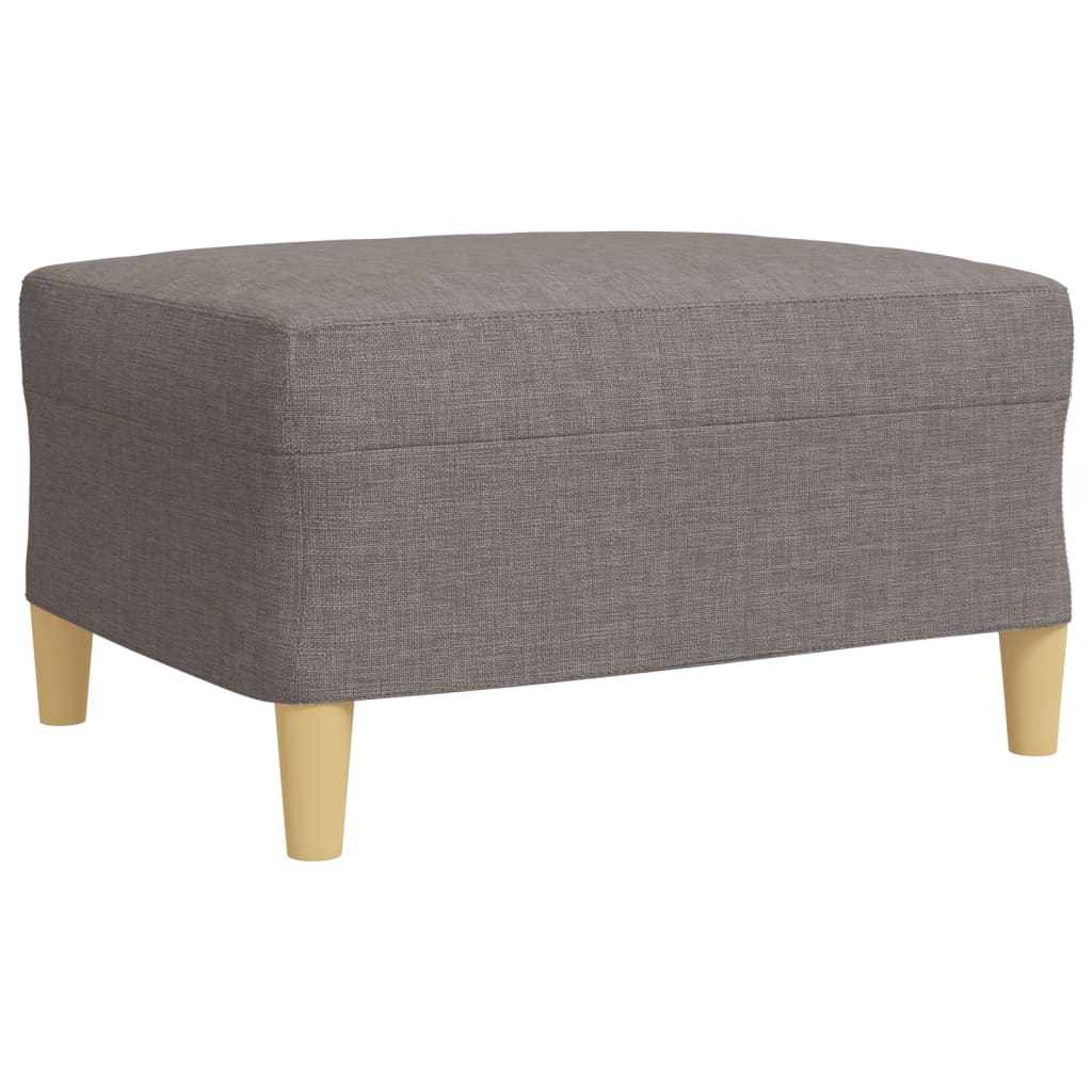 Ensemble de canapés 3 pcs avec repose-pied taupe tissu