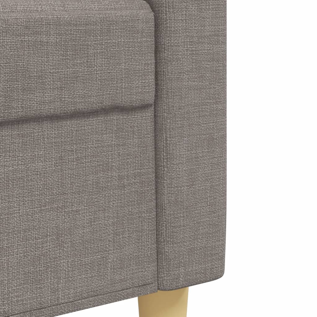 Ensemble de canapés 3 pcs avec repose-pied taupe tissu - XIOS