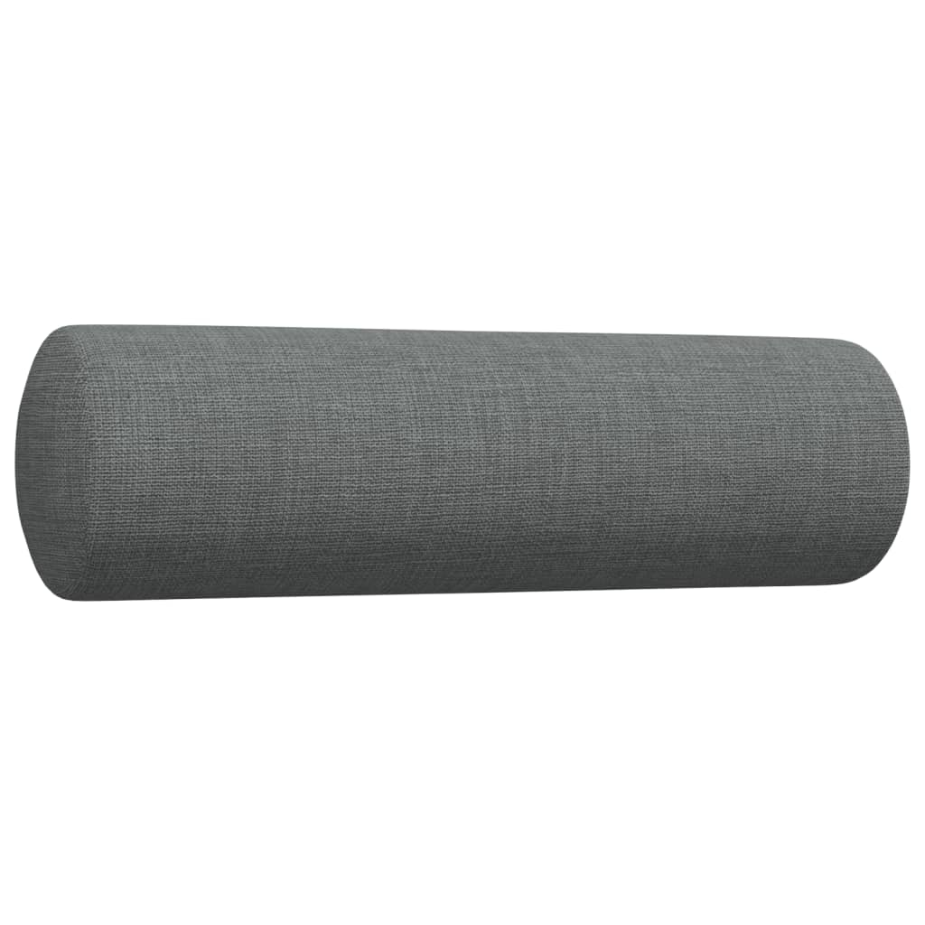 Ensemble de canapés 2 pcs coussins décoratifs gris foncé tissu