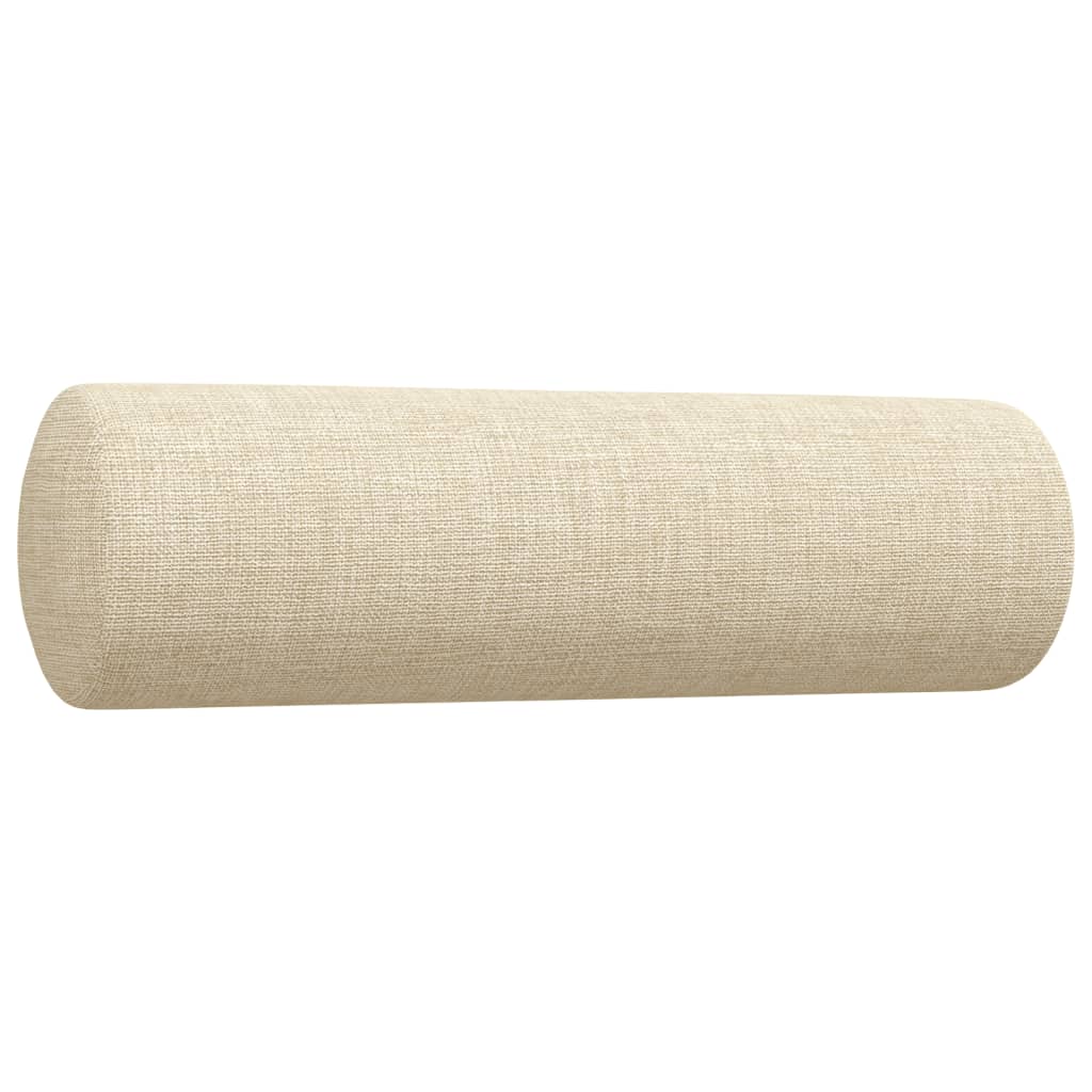 Ensemble de canapés 2 pcs avec coussins décoratifs crème tissu - XIOS