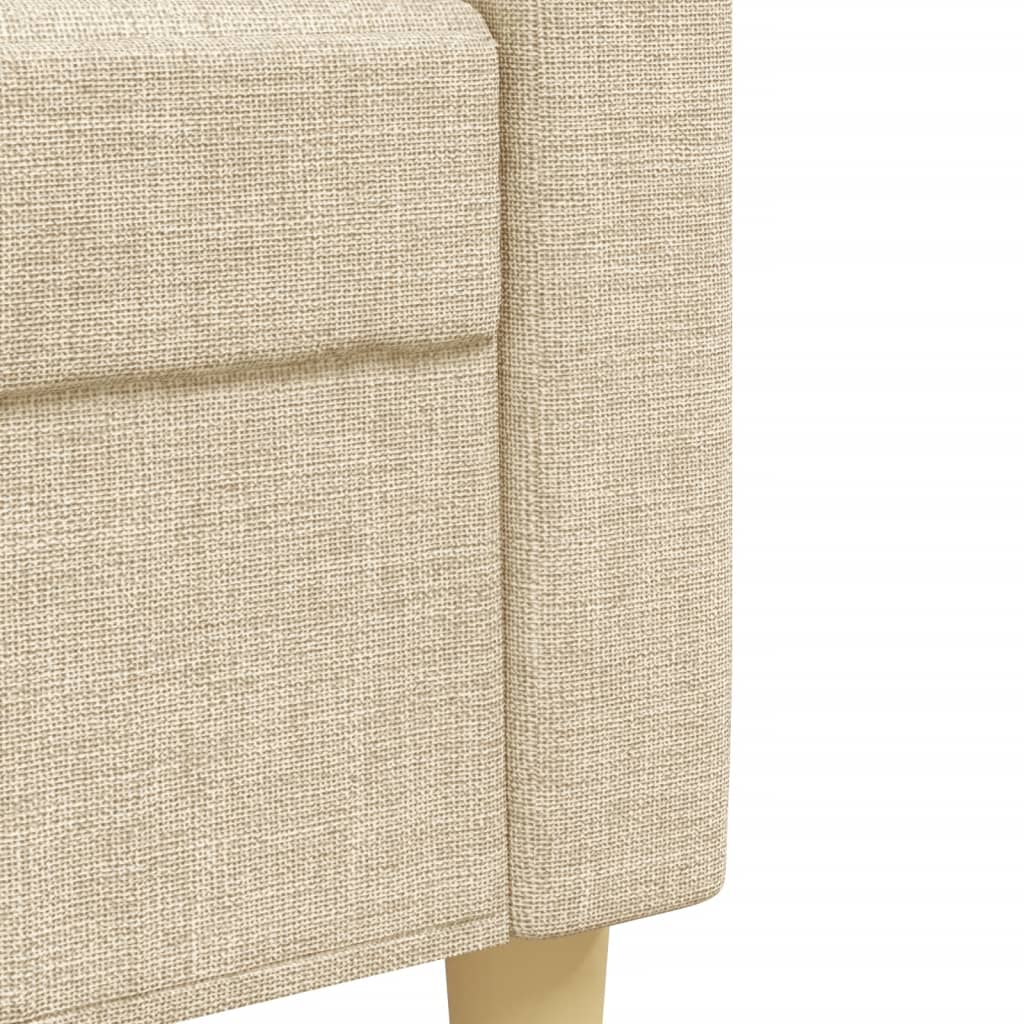 Ensemble de canapés 2 pcs avec coussins décoratifs crème tissu - XIOS