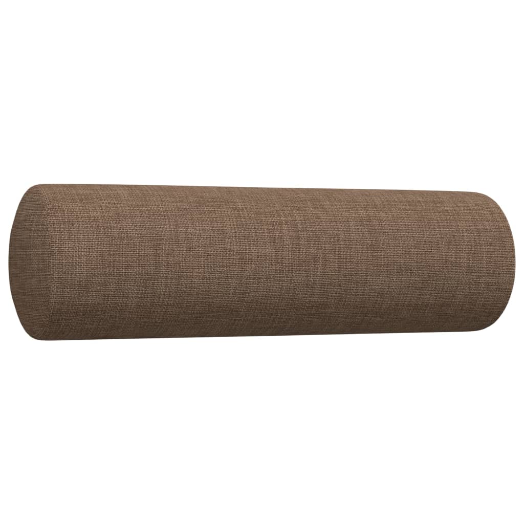 Ensemble de canapés 2 pcs avec coussins décoratifs marron tissu - XIOS