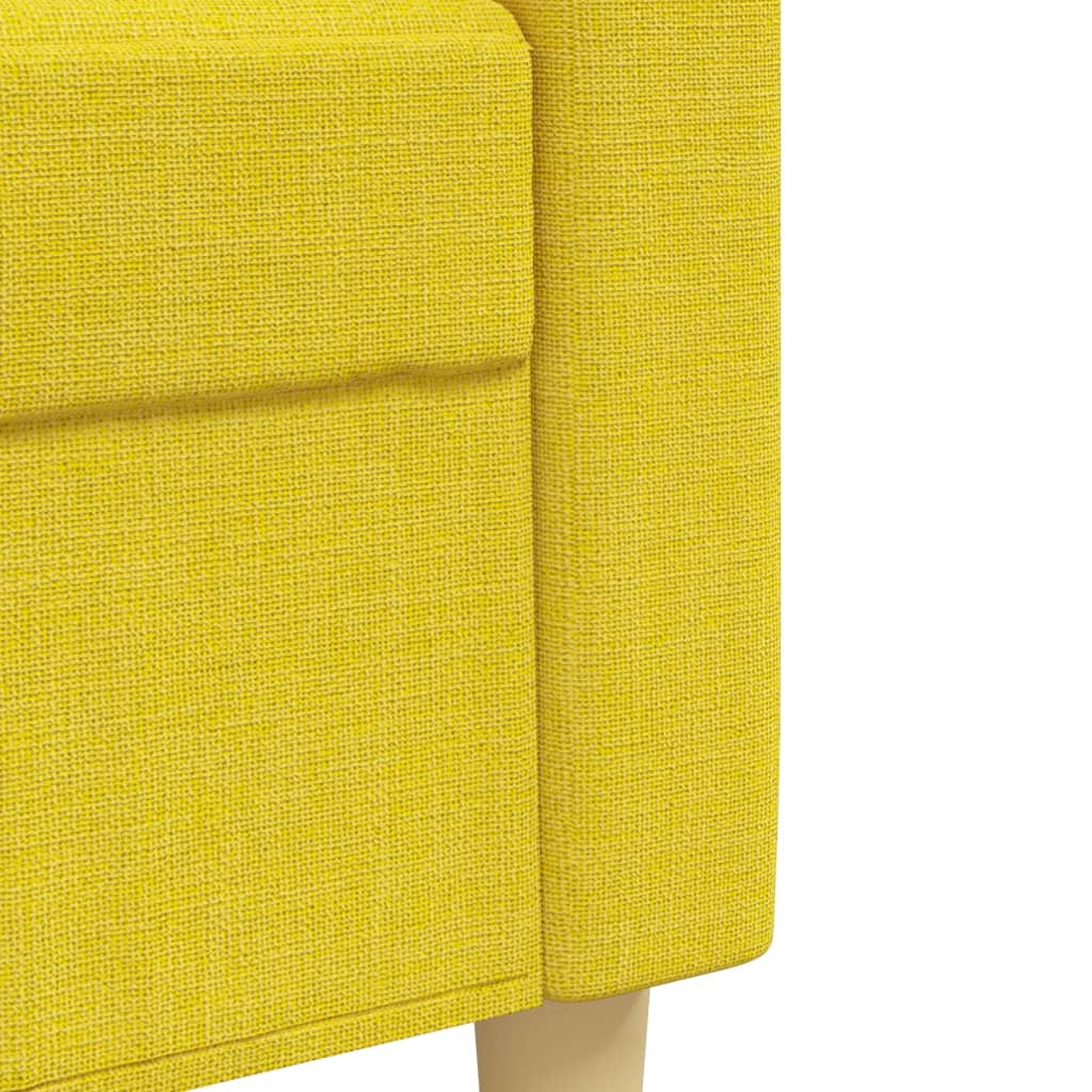 Ensemble de canapés 2 pcs coussins décoratifs jaune clair tissu