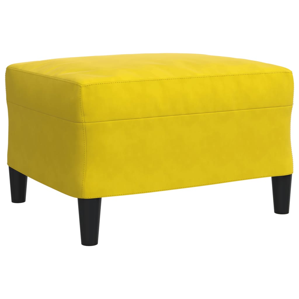 Ensemble de canapés 4 pcs avec coussins Jaune Velours