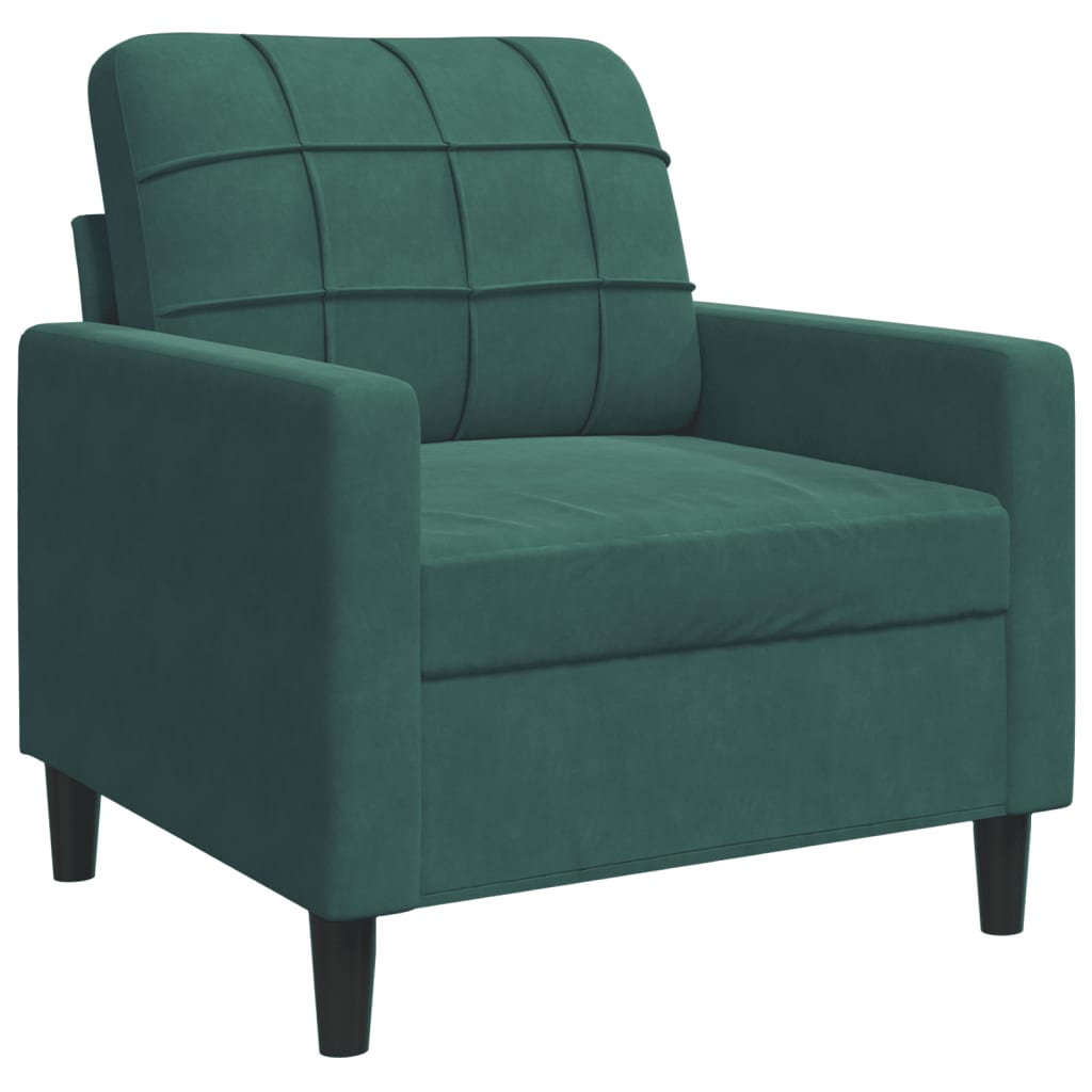 Ensemble de canapés 3 pcs avec coussins et traversins velours - XIOS
