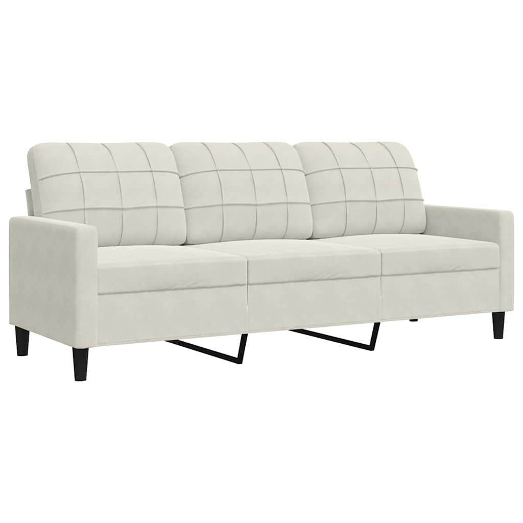 Ensemble de canapés 3 pcs avec coussins et traversins velours - XIOS