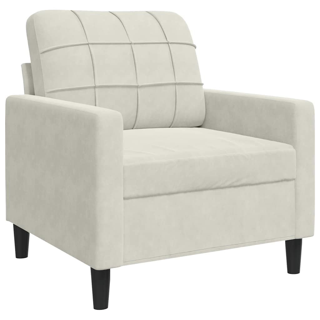 Ensemble de canapés 3 pcs avec coussins et traversins velours - XIOS