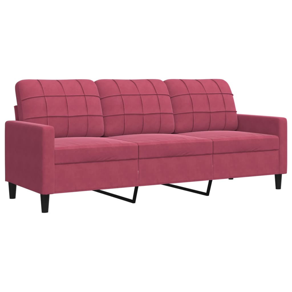 Ensemble de canapés 4 pcs avec coussins et traversins velours