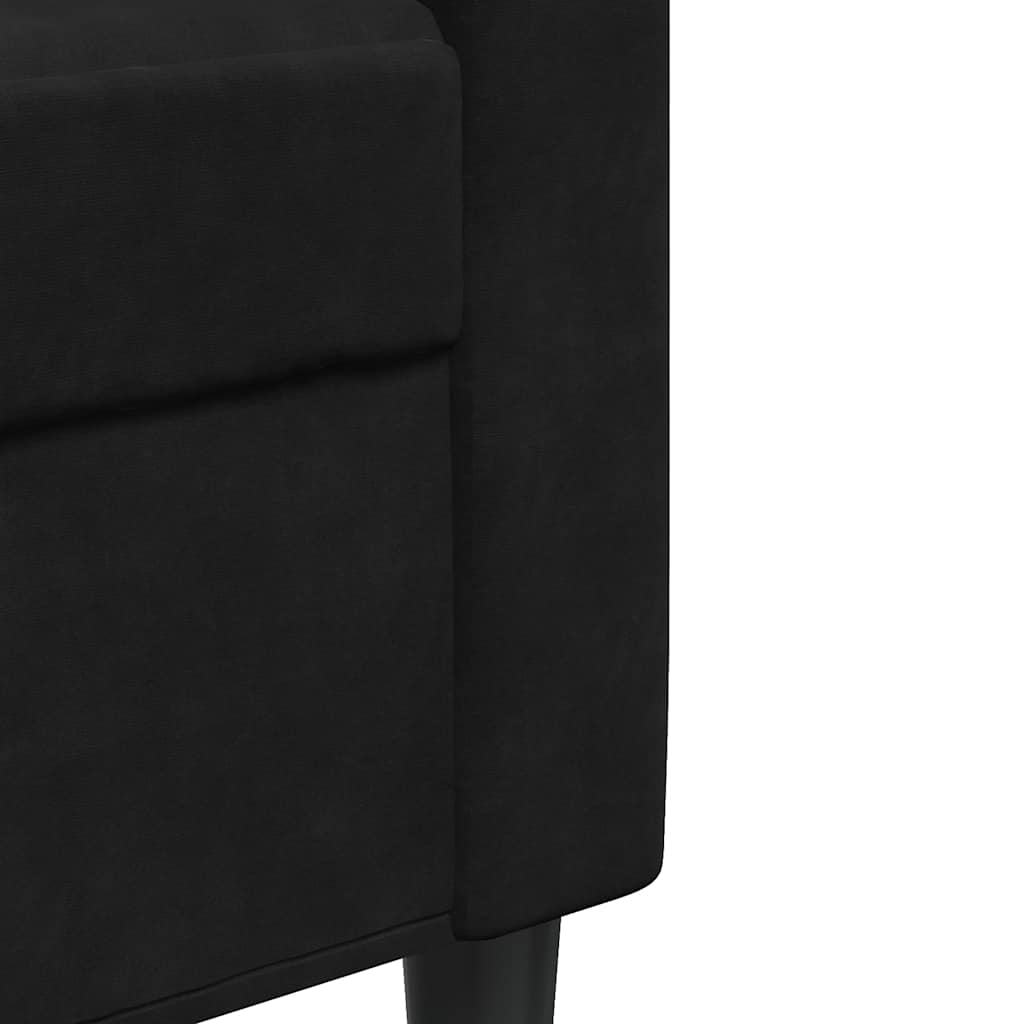 Ensemble de canapés 2 pcs avec coussins Noir Velours - XIOS