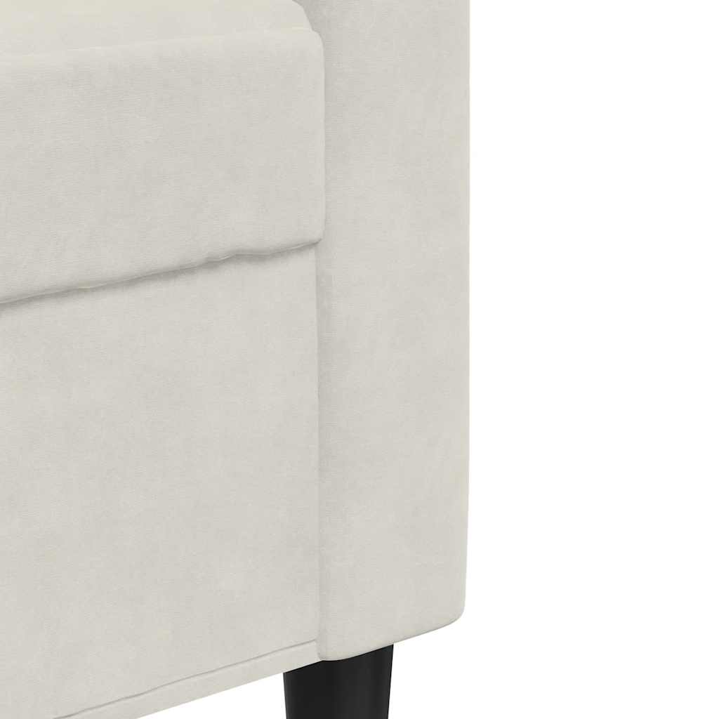 Ensemble de canapés 2 pcs avec coussins Crème Velours - XIOS