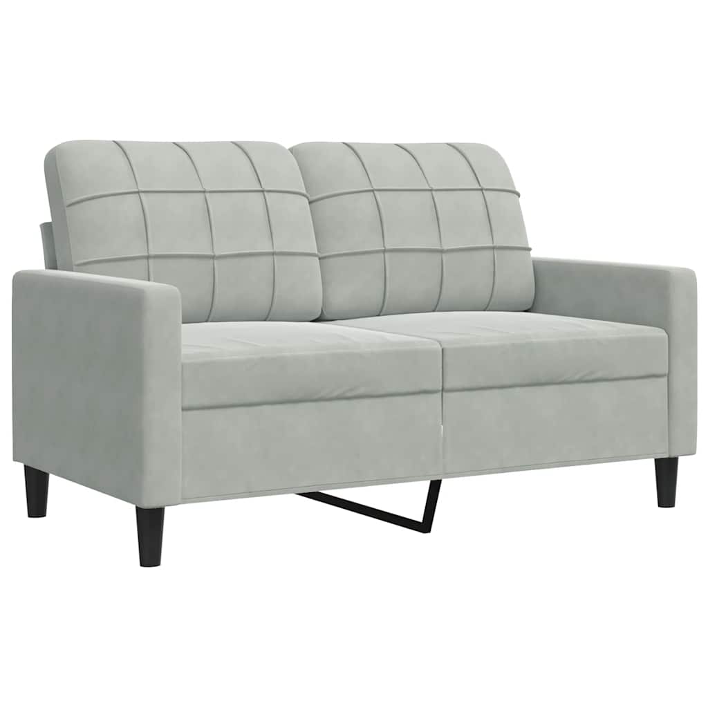Ensemble de canapés 3 pcs avec coussins Gris clair Velours - XIOS