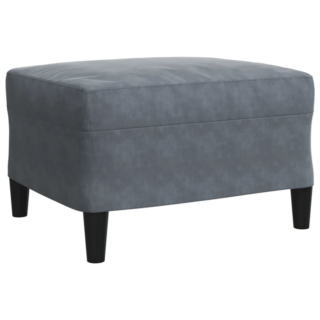 Ensemble de canapés 3 pcs avec coussins Gris foncé Velours - XIOS