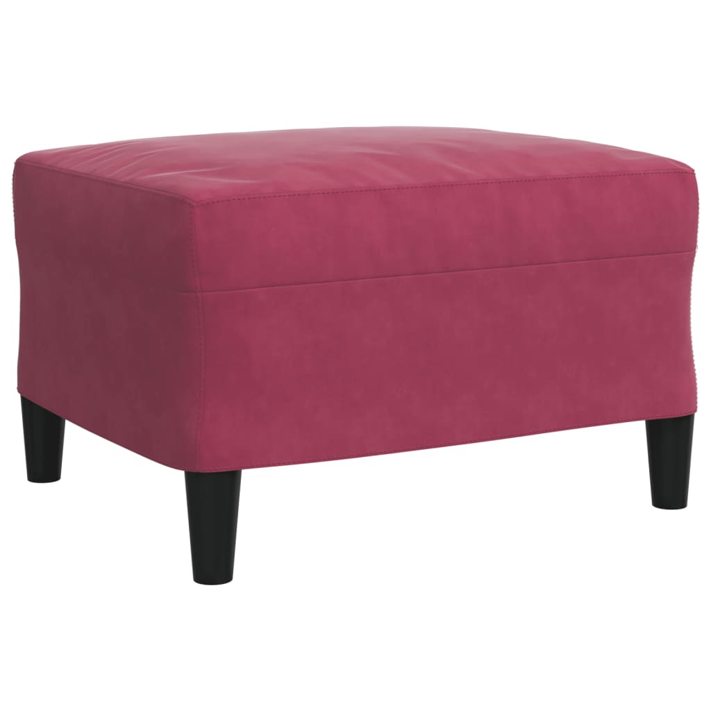 Ensemble de canapés 3 pcs avec coussins Rouge bordeaux Velours - XIOS