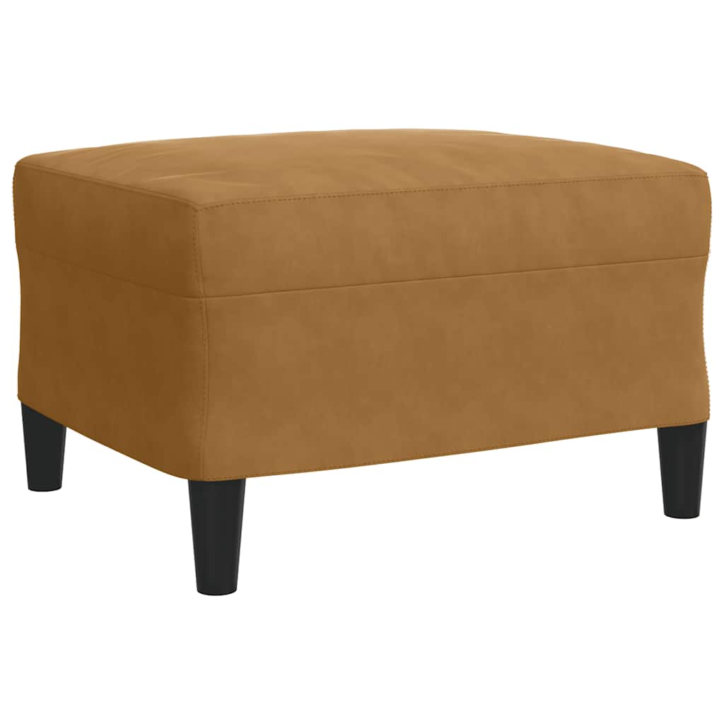 Ensemble de canapés 3 pcs avec coussins Marron Velours - XIOS