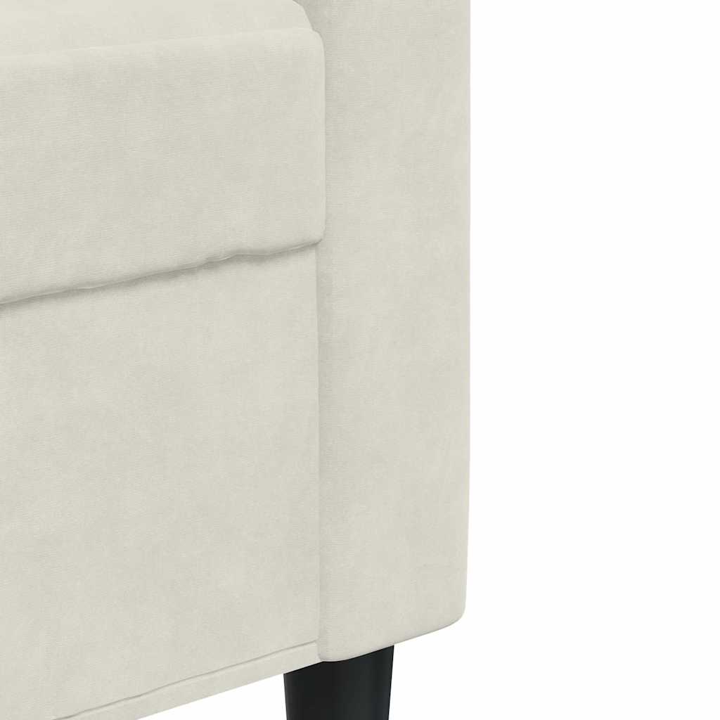 Ensemble de canapés 3 pcs avec coussins Crème Velours - XIOS