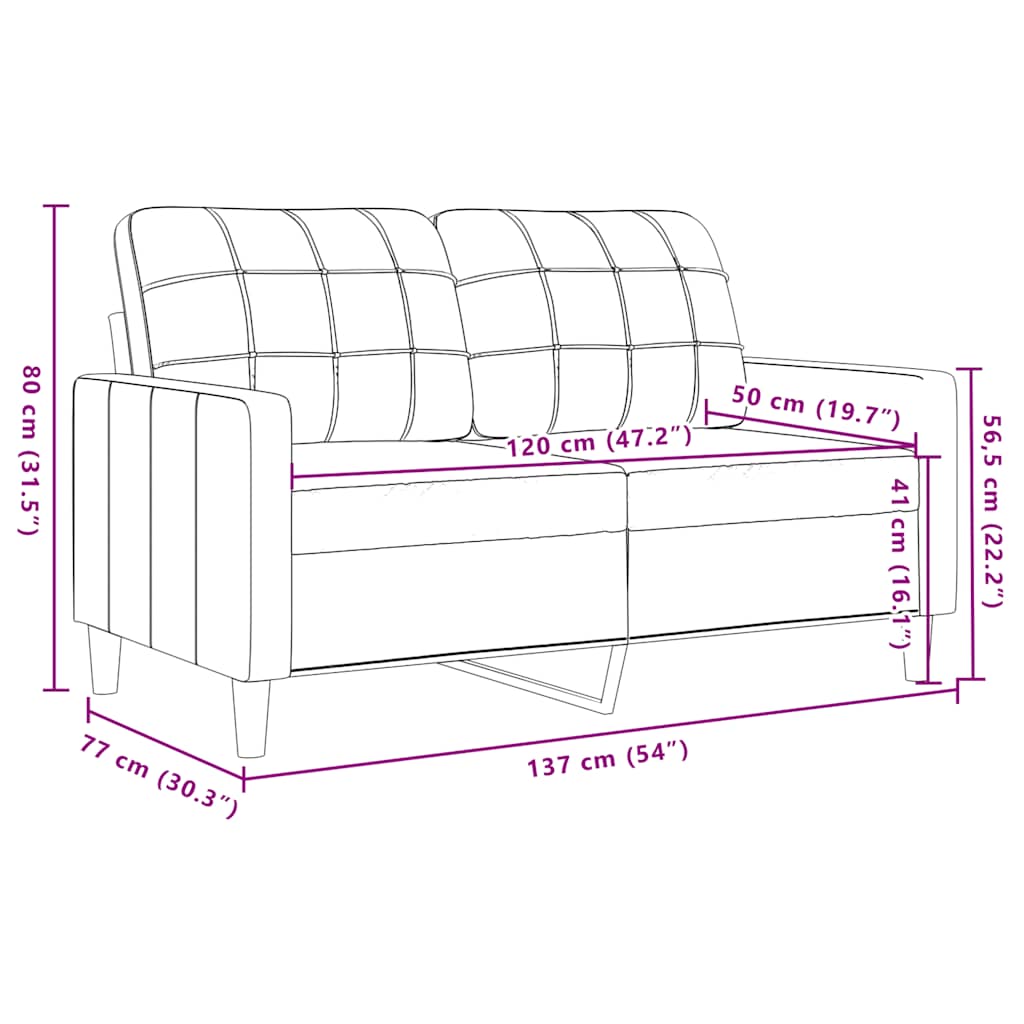 Ensemble de canapés 2 pcs avec coussins et traversins velours - XIOS