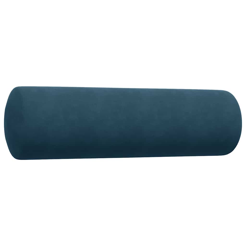 Ensemble de canapés 2pcs et coussins et traversins bleu velours