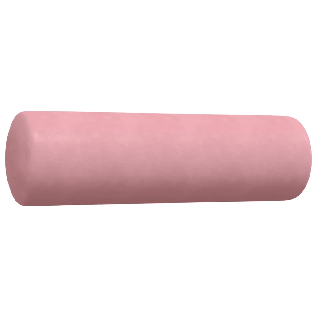 Ensemble de canapés 3pcs et coussins et traversins rose velours