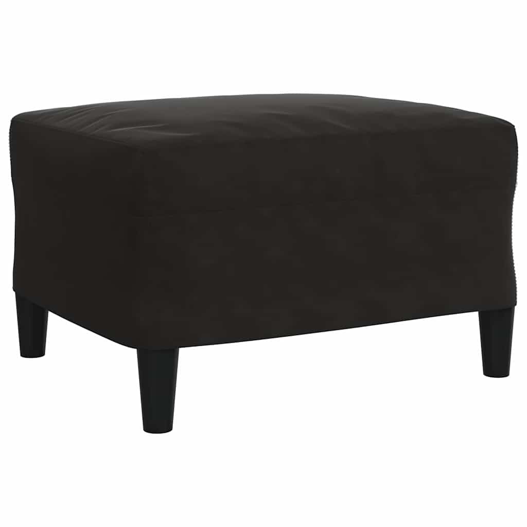 Ensemble de canapés 3pcs et coussins et traversins noir velours - XIOS