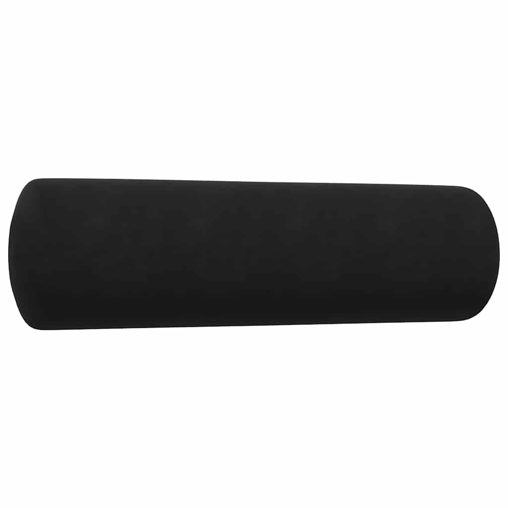 Ensemble de canapés 3pcs et coussins et traversins noir velours - XIOS