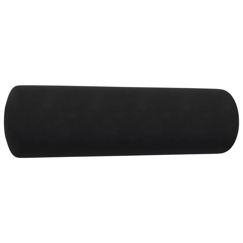 Ensemble de canapés 3pcs et coussins et traversins noir velours - XIOS