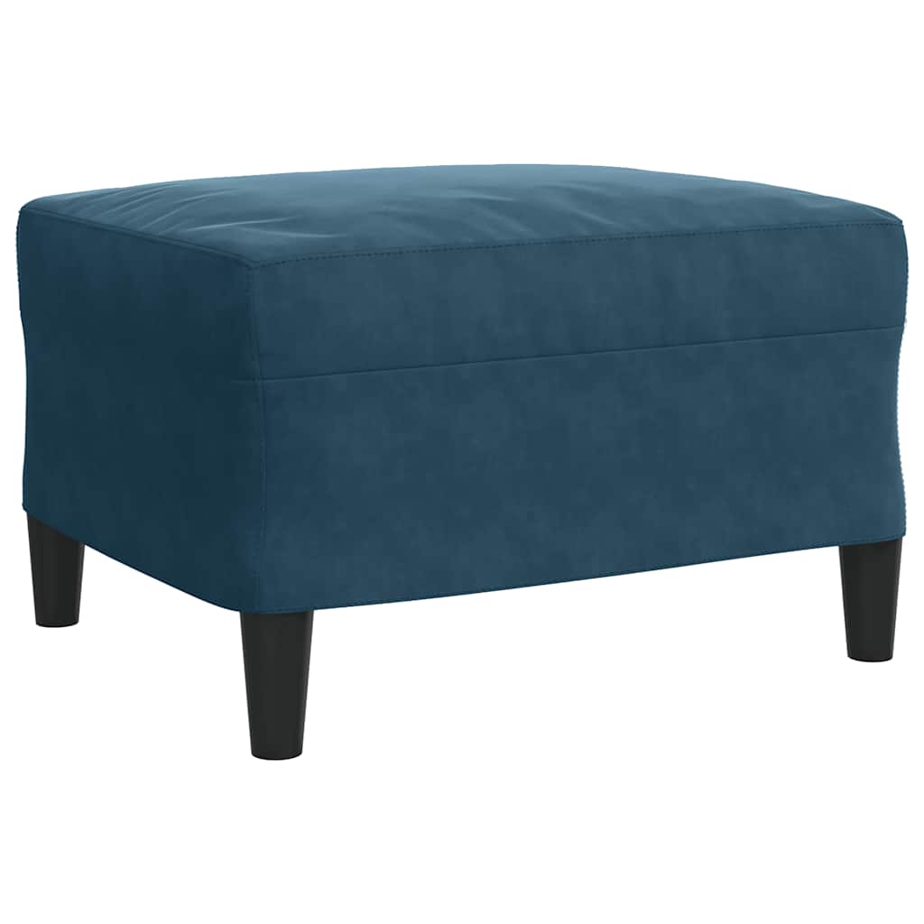 Ensemble de canapés 3pcs et coussins et traversins bleu velours