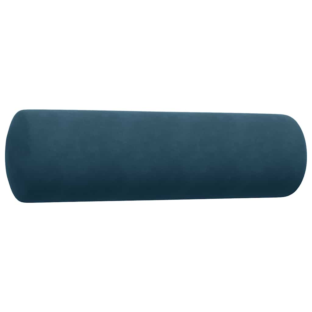 Ensemble de canapés 3pcs et coussins et traversins bleu velours