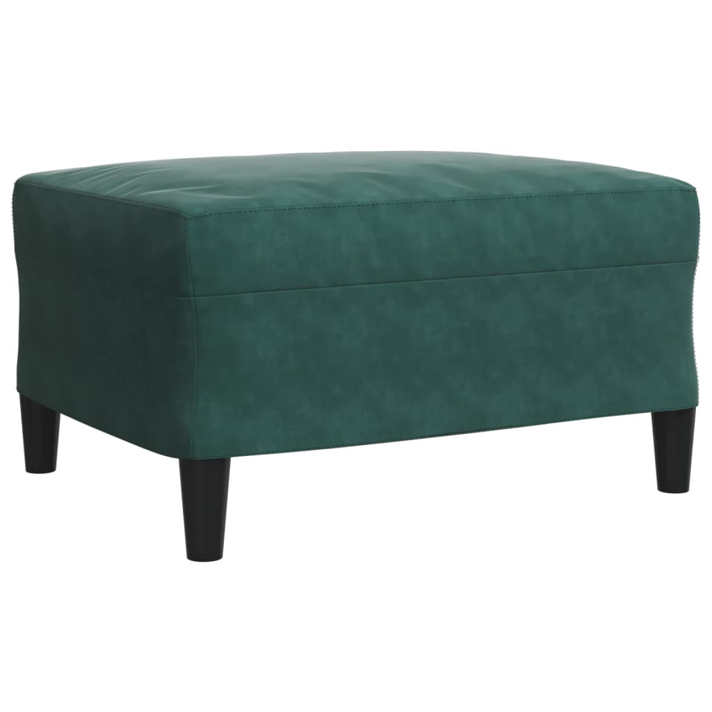 Ensemble de canapés 3 pcs avec coussins Vert foncé Velours