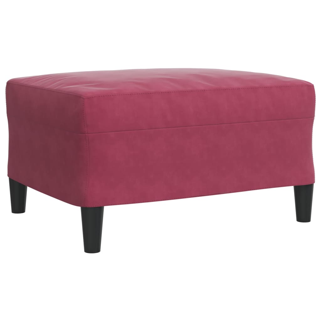 Ensemble de canapés 3 pcs avec coussins Rouge bordeaux Velours - XIOS