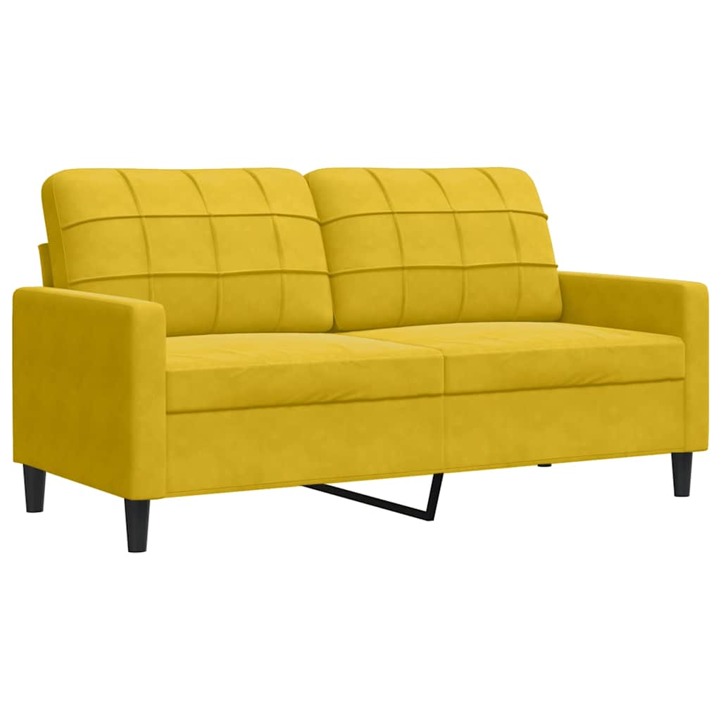 Ensemble de canapés 2 pcs avec coussins et traversins velours - XIOS