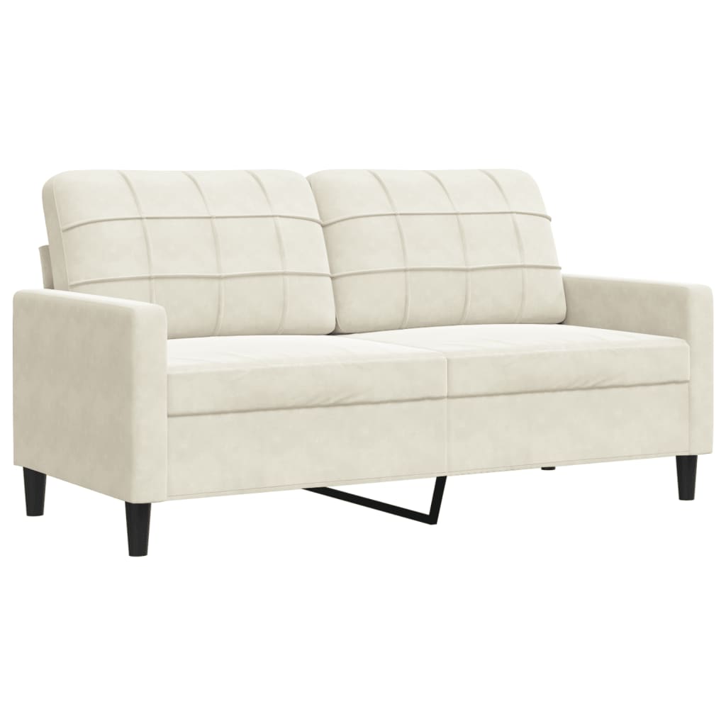 Ensemble de canapés 2 pcs avec coussins et traversins velours