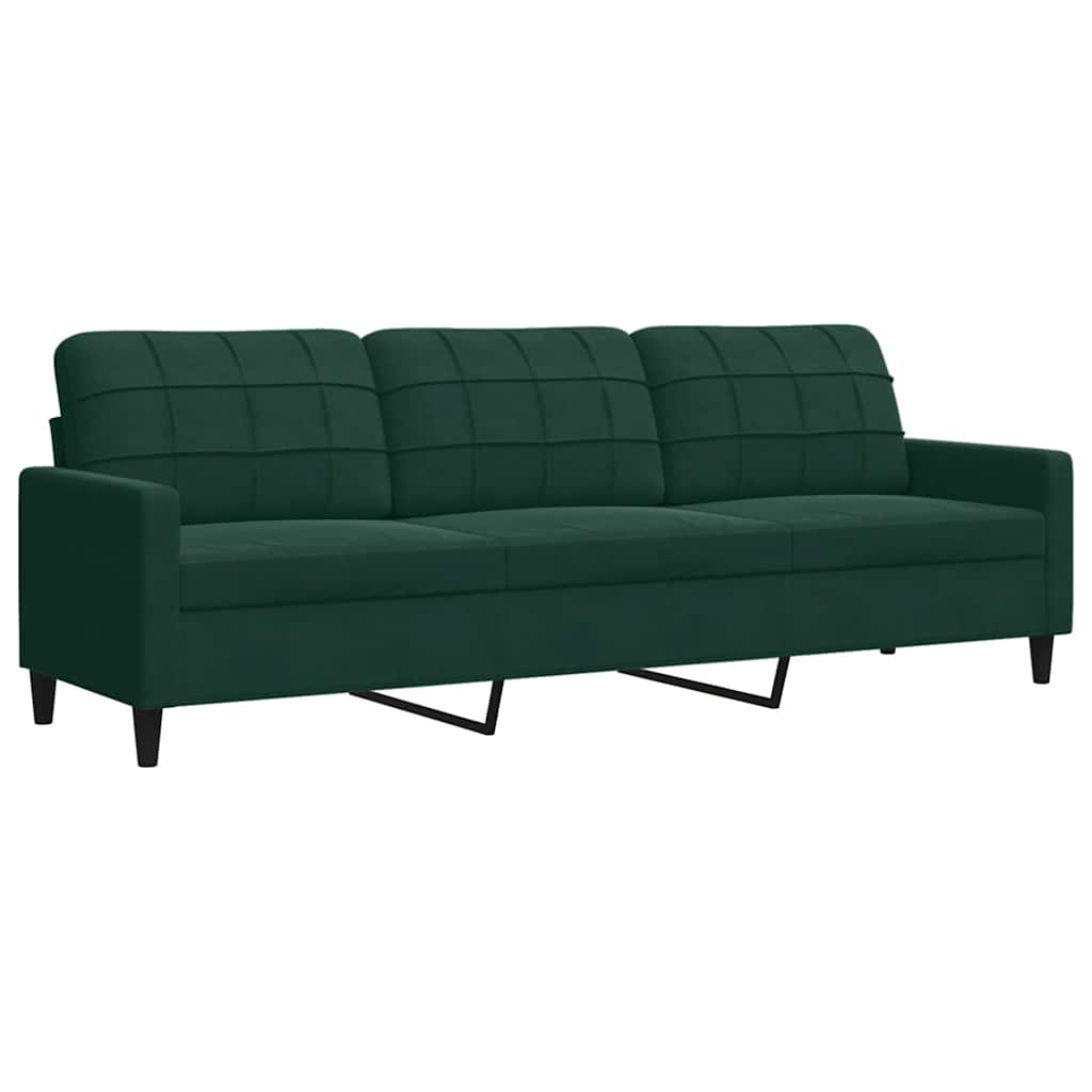 Ensemble de canapés 3 pcs avec coussins et traversins velours