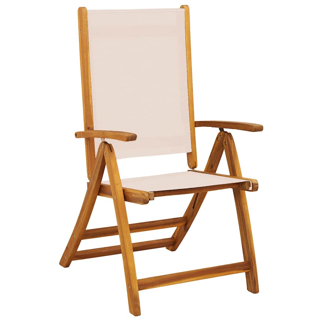 Ensemble à manger de jardin 5pcs bois d'acacia solide textilène