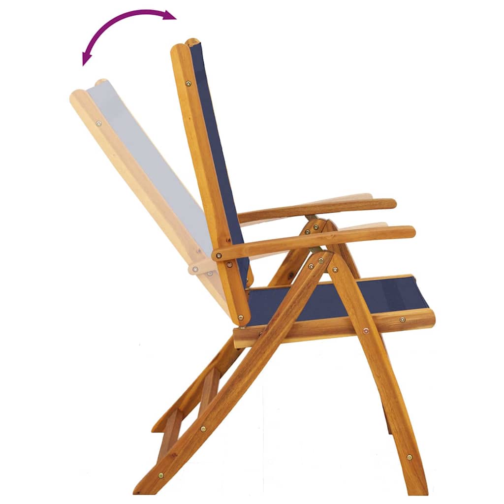 Ensemble à manger de jardin 5pcs bois d'acacia solide textilène