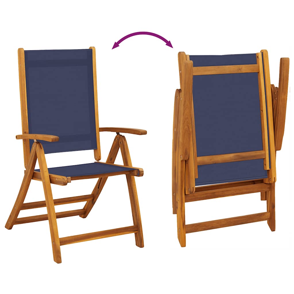Ensemble à manger de jardin 5pcs bois d'acacia solide textilène