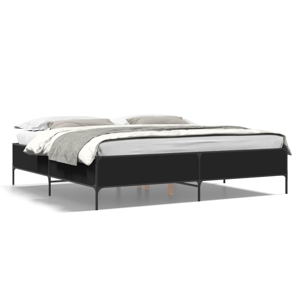 Cadre de lit sans matelas noir 200x200 cm - XIOS