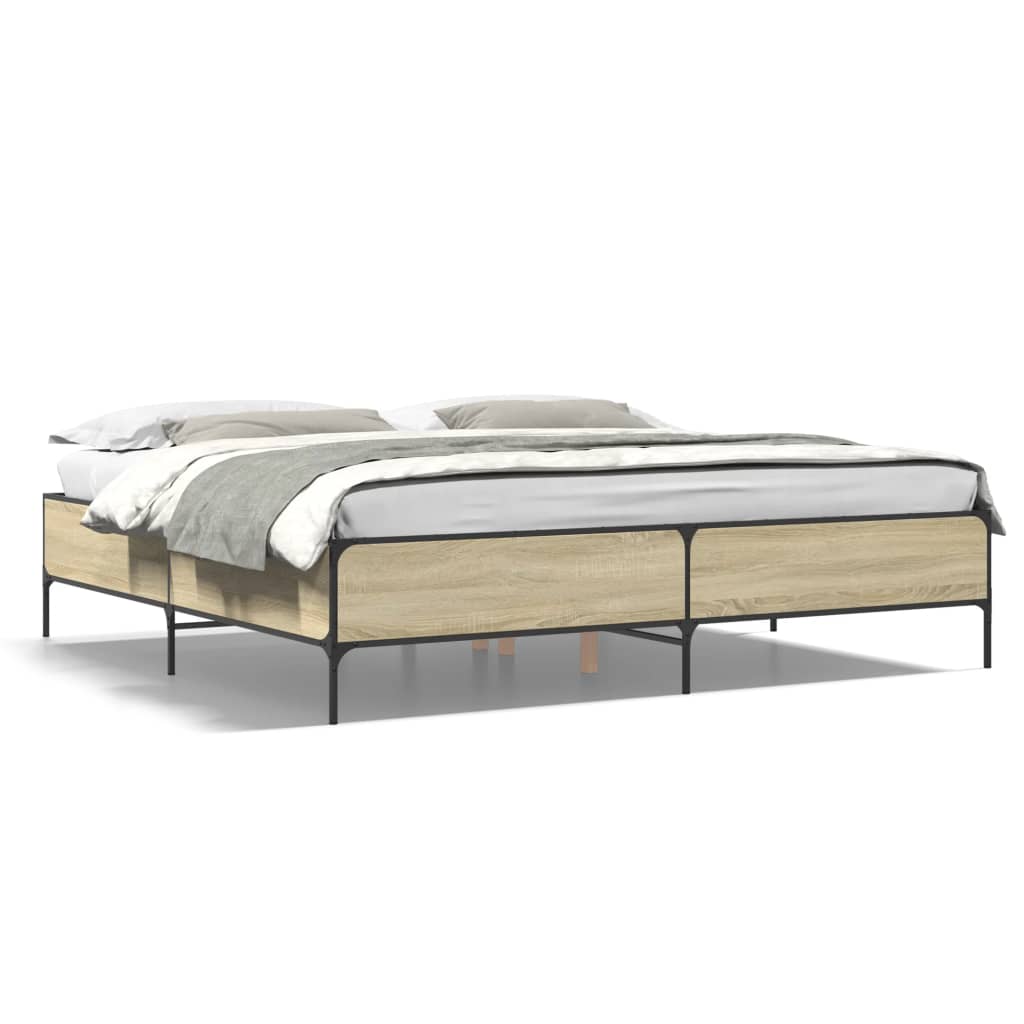 Cadre de lit sans matelas chêne sonoma 200x200 cm - XIOS