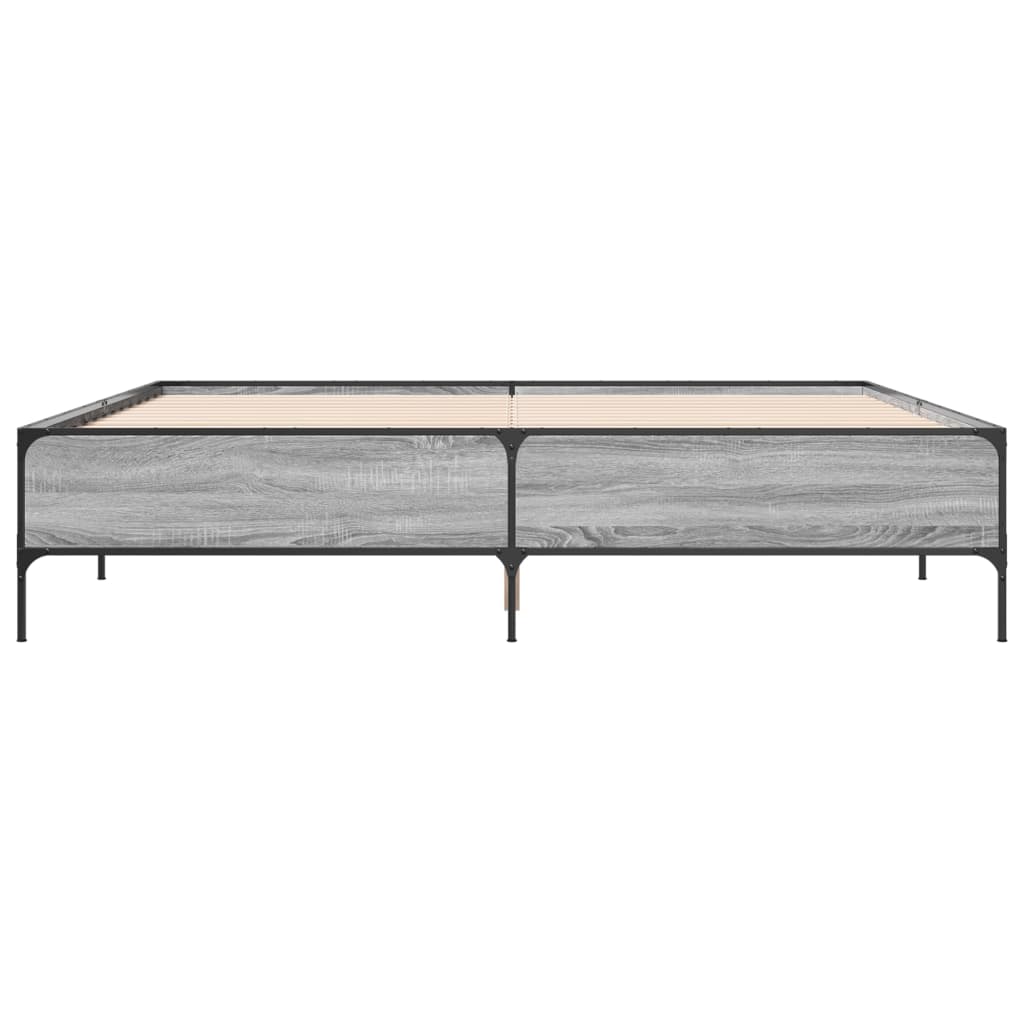 Cadre de lit sans matelas sonoma gris 200x200 cm - XIOS