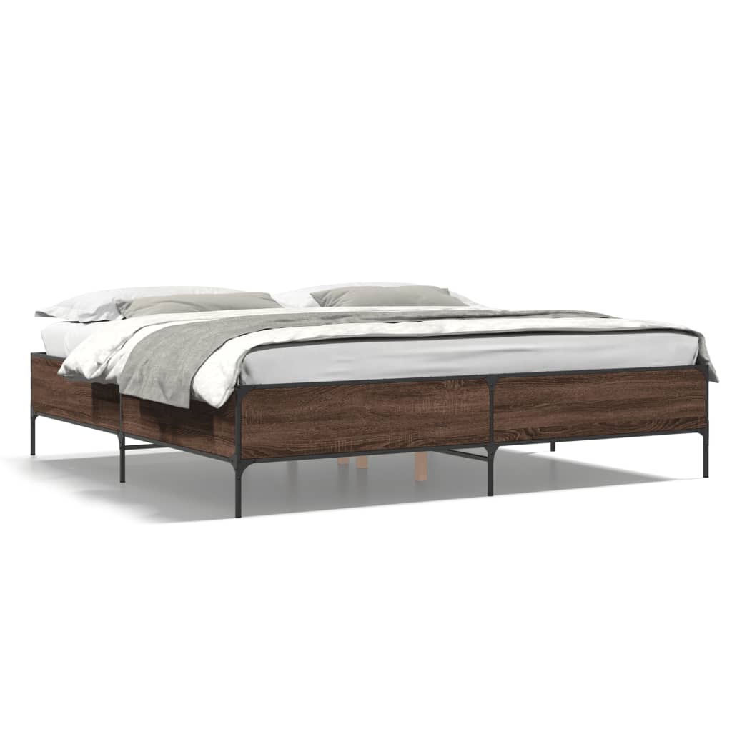 Cadre de lit sans matelas chêne marron 180x200 cm - XIOS