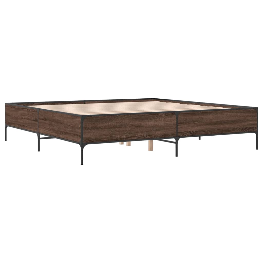 Cadre de lit sans matelas chêne marron 180x200 cm - XIOS