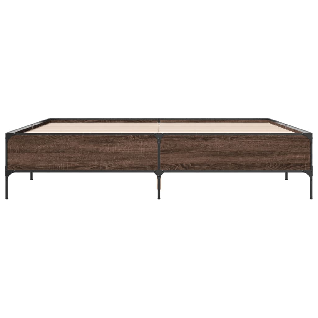 Cadre de lit sans matelas chêne marron 180x200 cm - XIOS